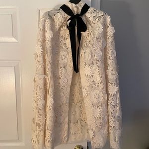 Erin Fetherston White Lace Cape